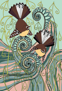 Fantails in Ferns