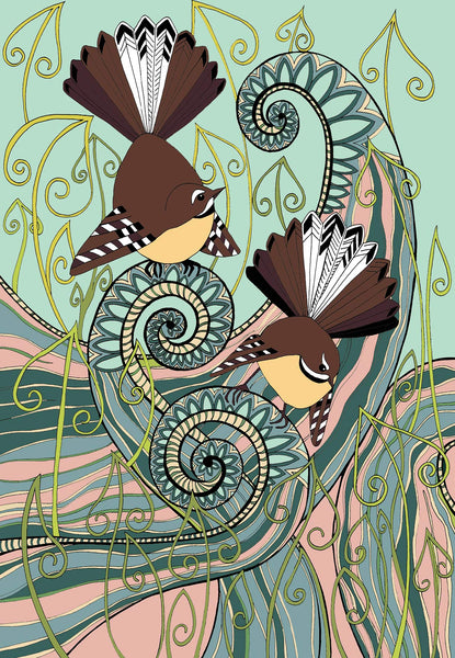 Fantails in Ferns