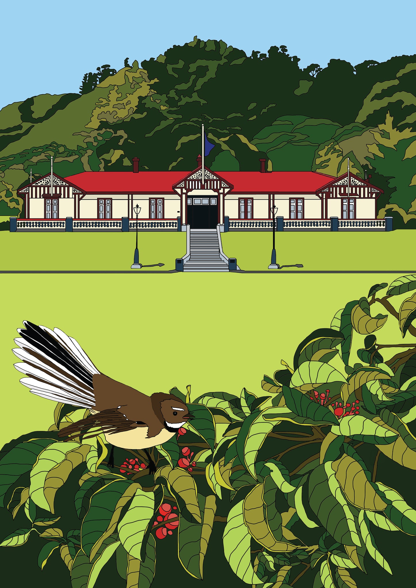 Fantail at Te Aroha Domain