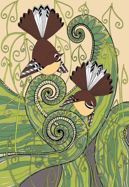 Fantails in Ferns