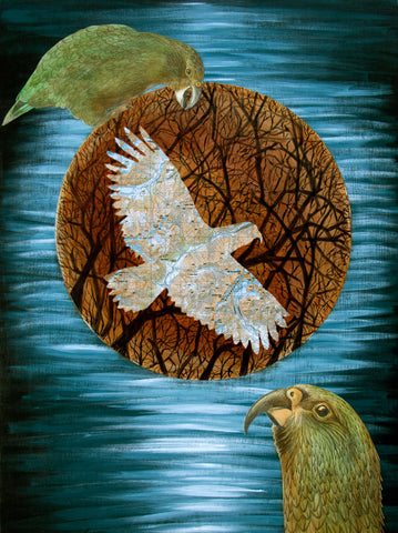 Original Painting - Kea, Come to my World