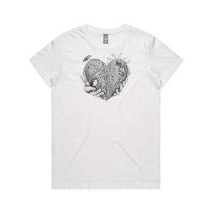 Womans Tee - Heart (V Neck)