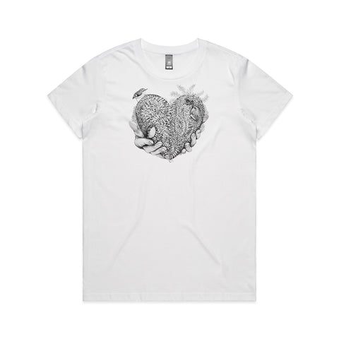 Womans Tee - Heart (V Neck)